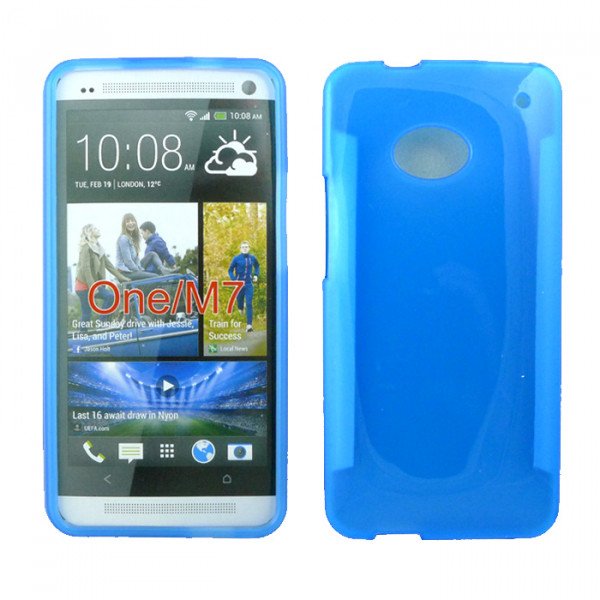 Wholesale HTC ONE M7 TPU Gel Case (Blue)